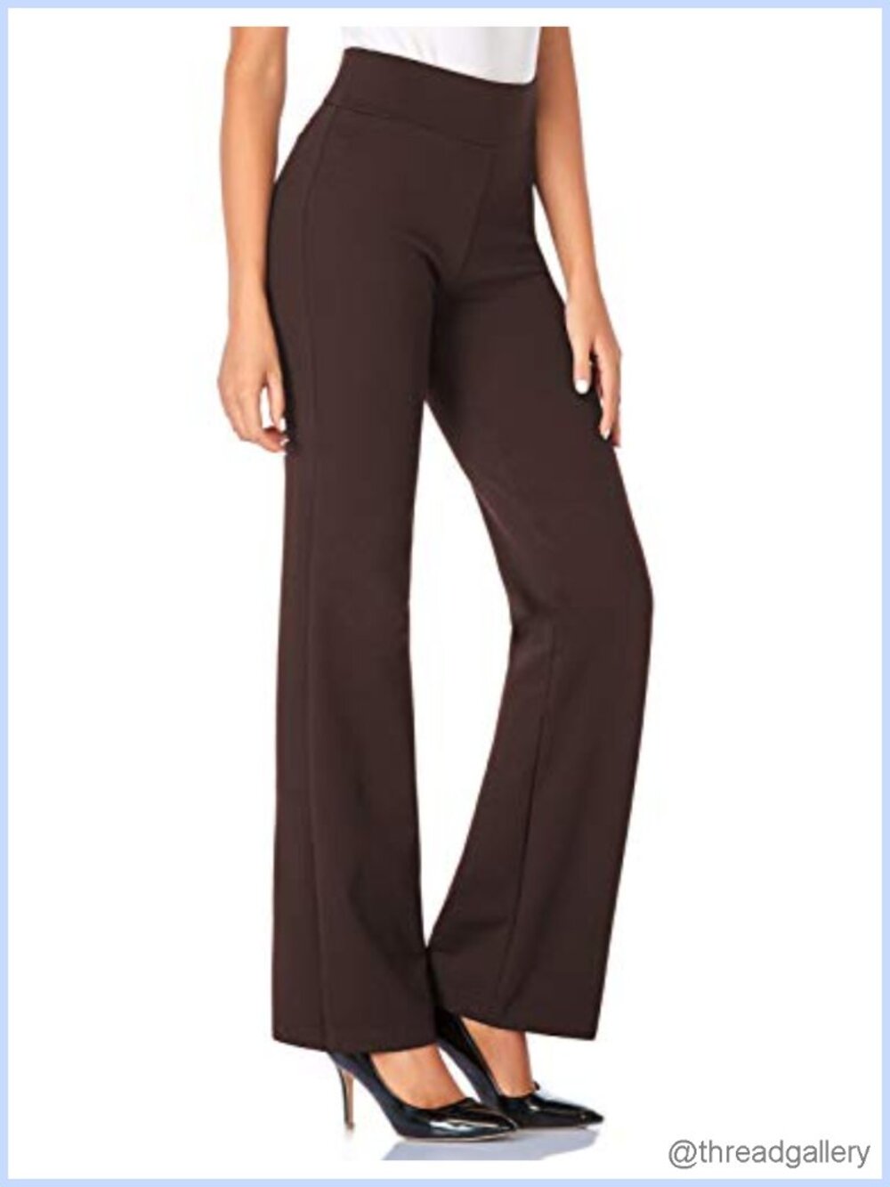 Tapata Women's High Waist Bootcut Dress Pants Stretchy Pull On Work Slacks